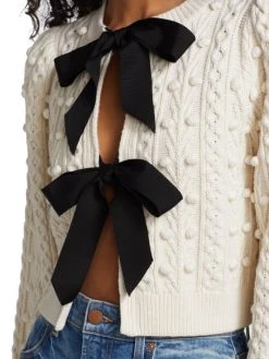 Alice + Olivia Kitty Puff-Sleeve Cardigan -Alice + Olivia Sales unnamed file 10