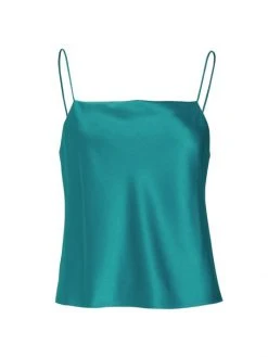 Alice + Olivia Harmon Draped Satin Camisole Top