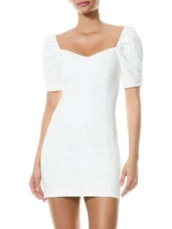 Alice + Olivia Mimi Puff-Sleeve Denim Minidress -Alice + Olivia Sales unnamed file 103