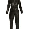Alice + Olivia Levi Vegan Leather Jumpsuit