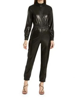 Alice + Olivia Levi Vegan Leather Jumpsuit -Alice + Olivia Sales unnamed file 1035