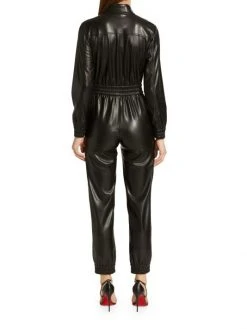 Alice + Olivia Levi Vegan Leather Jumpsuit -Alice + Olivia Sales unnamed file 1037