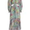 Alice + Olivia Katia Printed High-Low Midi-Dress