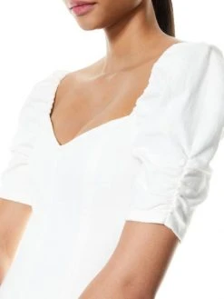 Alice + Olivia Mimi Puff-Sleeve Denim Minidress -Alice + Olivia Sales unnamed file 105