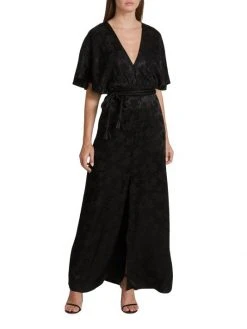 Alice + Olivia Davida Belted Satin Jacquard Maxi Dress -Alice + Olivia Sales unnamed file 1053