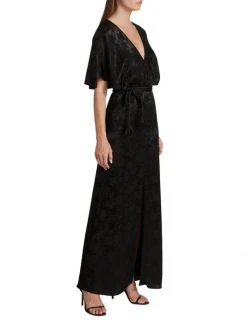 Alice + Olivia Davida Belted Satin Jacquard Maxi Dress -Alice + Olivia Sales unnamed file 1054