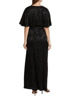 Alice + Olivia Davida Belted Satin Jacquard Maxi Dress -Alice + Olivia Sales unnamed file 1055