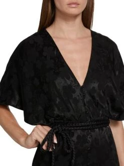 Alice + Olivia Davida Belted Satin Jacquard Maxi Dress -Alice + Olivia Sales unnamed file 1056