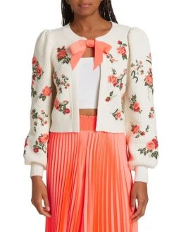 Alice + Olivia Kitty Floral-Embroidered Cardigan -Alice + Olivia Sales unnamed file 1081