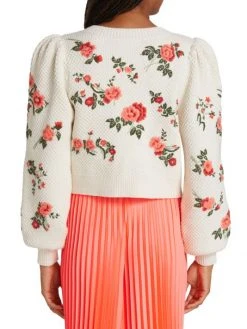 Alice + Olivia Kitty Floral-Embroidered Cardigan -Alice + Olivia Sales unnamed file 1083