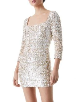 Alice + Olivia Davinia Metallic Minidress -Alice + Olivia Sales unnamed file 1089