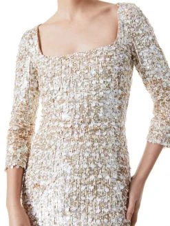 Alice + Olivia Davinia Metallic Minidress -Alice + Olivia Sales unnamed file 1091