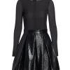 Alice + Olivia Chara Vegan Leather Party Dress