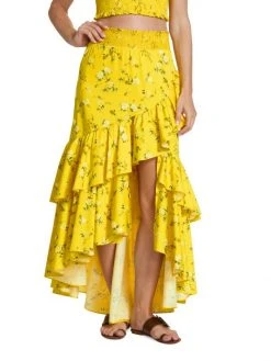 Alice + Olivia Cristina Ruffled Cotton-Blend Wrap-Effect Skirt -Alice + Olivia Sales unnamed file 1136