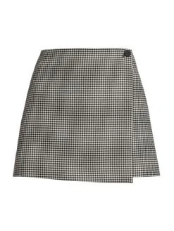 Alice + Olivia Renna Houndstooth Wrap Miniskirt