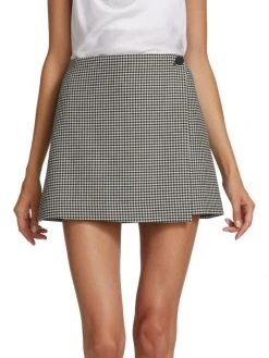 Alice + Olivia Renna Houndstooth Wrap Miniskirt 9 Alice + Olivia Renna Houndstooth Wrap Miniskirt -Alice + Olivia Sales unnamed file 1150