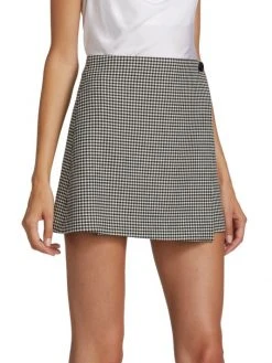 Alice + Olivia Renna Houndstooth Wrap Miniskirt 10 Alice + Olivia Renna Houndstooth Wrap Miniskirt -Alice + Olivia Sales unnamed file 1151