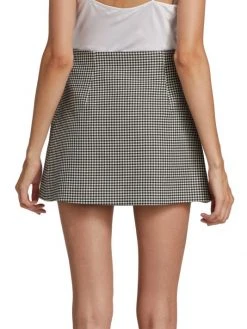 Alice + Olivia Renna Houndstooth Wrap Miniskirt 11 Alice + Olivia Renna Houndstooth Wrap Miniskirt -Alice + Olivia Sales unnamed file 1152
