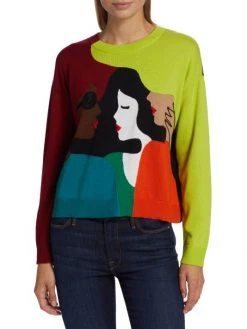 Alice + Olivia Gleeson Colorblocked Bead-Embellished Sweater 9 Alice + Olivia Gleeson Colorblocked Bead-Embellished Sweater -Alice + Olivia Sales unnamed file 1157