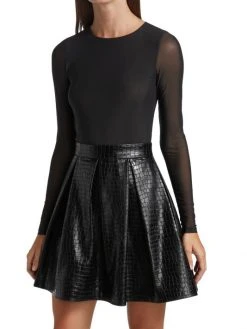 Alice + Olivia Chara Vegan Leather Party Dress 10 Alice + Olivia Chara Vegan Leather Party Dress -Alice + Olivia Sales unnamed file 116