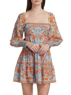 Alice + Olivia Rowen Printed Babydoll Minidress -Alice + Olivia Sales unnamed file 1178