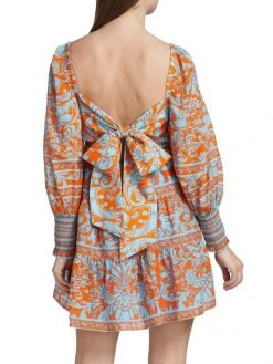 Alice + Olivia Rowen Printed Babydoll Minidress -Alice + Olivia Sales unnamed file 1180