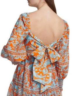 Alice + Olivia Rowen Printed Babydoll Minidress -Alice + Olivia Sales unnamed file 1181