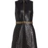 Alice + Olivia Ellis Quilted Faux Leather Dress