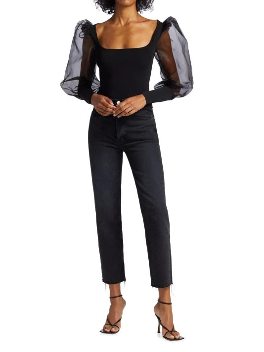 Alice + Olivia Abella Puff-Sleeve Top 2 Alice + Olivia Abella Puff-Sleeve Top - Image 2