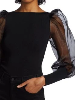 Alice + Olivia Abella Puff-Sleeve Blouse -Alice + Olivia Sales unnamed file 1223