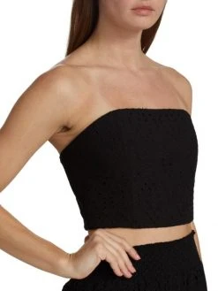 Alice + Olivia Ceresi Smocked Eyelet Cotton Tube Top 12 Alice + Olivia Ceresi Smocked Eyelet Cotton Tube Top -Alice + Olivia Sales unnamed file 1243