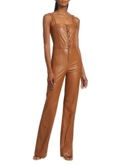 Alice + Olivia Linette Vegan Leather Jumpsuit -Alice + Olivia Sales unnamed file 1247