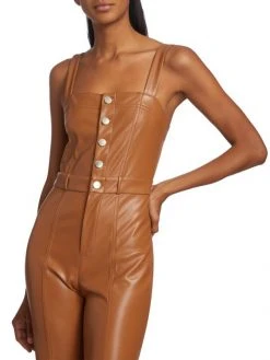 Alice + Olivia Linette Vegan Leather Jumpsuit -Alice + Olivia Sales unnamed file 1250