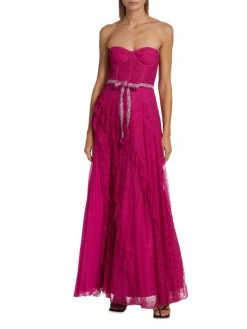 Alice + Olivia Bree Draped Lace Gown -Alice + Olivia Sales unnamed file 1261