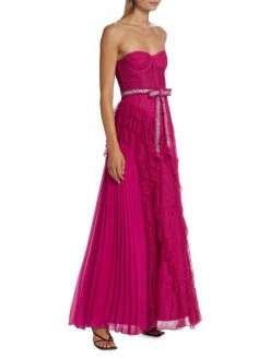 Alice + Olivia Bree Draped Lace Gown -Alice + Olivia Sales unnamed file 1262