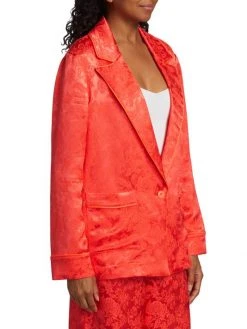 Alice + Olivia Shanda Jacquard Satin Pajama Blazer 10 Alice + Olivia Shanda Jacquard Satin Pajama Blazer -Alice + Olivia Sales unnamed file 1273