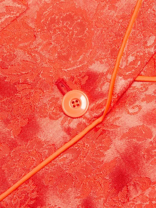 Alice + Olivia Shanda Jacquard Satin Pajama Blazer 7 Alice + Olivia Shanda Jacquard Satin Pajama Blazer - Image 7