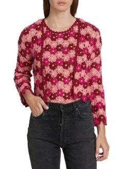 Alice + Olivia Anderson Crochet Crop Cardigan 9 Alice + Olivia Anderson Crochet Crop Cardigan -Alice + Olivia Sales unnamed file 1279