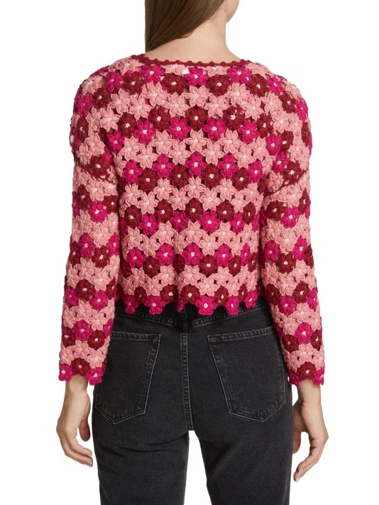 Alice + Olivia Anderson Crochet Crop Cardigan 5 Alice + Olivia Anderson Crochet Crop Cardigan - Image 5