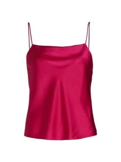 Alice + Olivia Harmon Draped Silk Tank