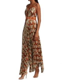 Alice + Olivia Gloria Floral Print Silk-Blend Chain Maxi Dress -Alice + Olivia Sales unnamed file 1294