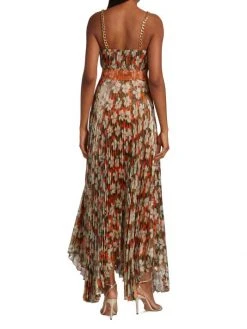 Alice + Olivia Gloria Floral Print Silk-Blend Chain Maxi Dress -Alice + Olivia Sales unnamed file 1295