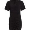 Alice + Olivia Marsha Ruched Polo T-Shirt Dress