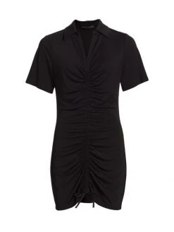 Alice + Olivia Marsha Ruched Polo T-Shirt Dress