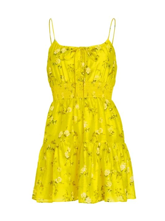 Alice + Olivia Lai Printed Cotton & Silk Minidress 1 Alice + Olivia Lai Printed Cotton & Silk Minidress