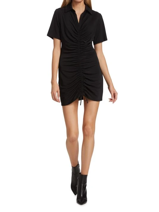 Alice + Olivia Marsha Ruched Polo T-Shirt Dress 2 Alice + Olivia Marsha Ruched Polo T-Shirt Dress - Image 2