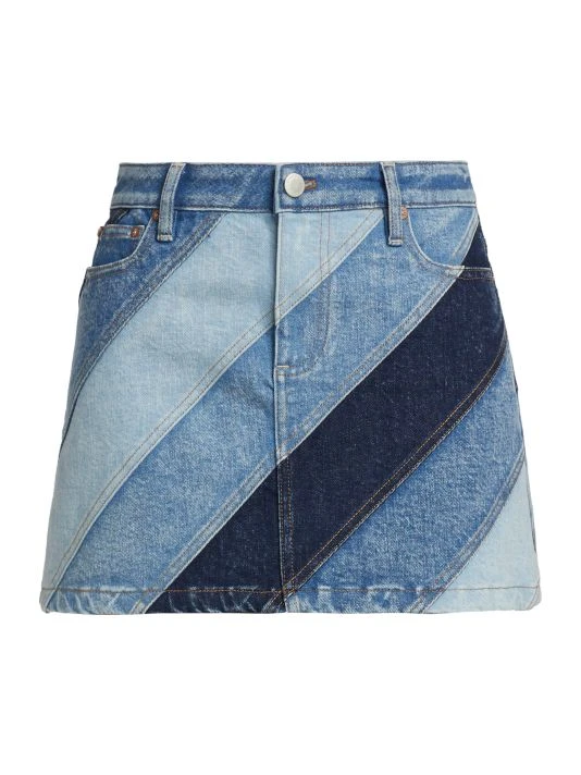 Alice + Olivia Good High-Waisted Denim Miniskirt 1 Alice + Olivia Good High-Waisted Denim Miniskirt