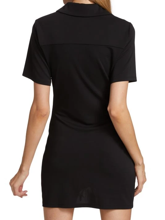 Alice + Olivia Marsha Ruched Polo T-Shirt Dress 5 Alice + Olivia Marsha Ruched Polo T-Shirt Dress - Image 5