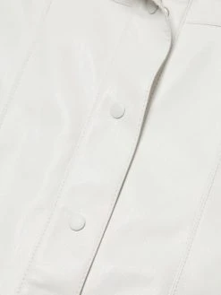 Alice + Olivia Edyth Vegan Leather Short-Sleeve Shirt -Alice + Olivia Sales unnamed file 1380