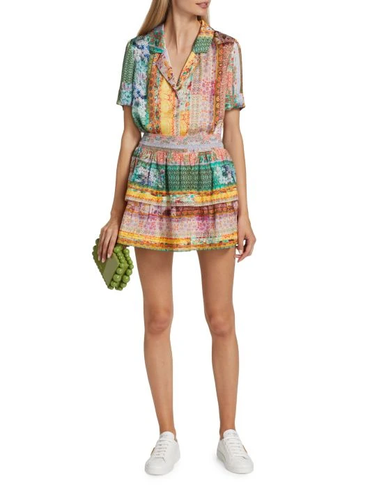 Alice + Olivia Kahlo Printed Button-Front Top 2 Alice + Olivia Kahlo Printed Button-Front Top - Image 2